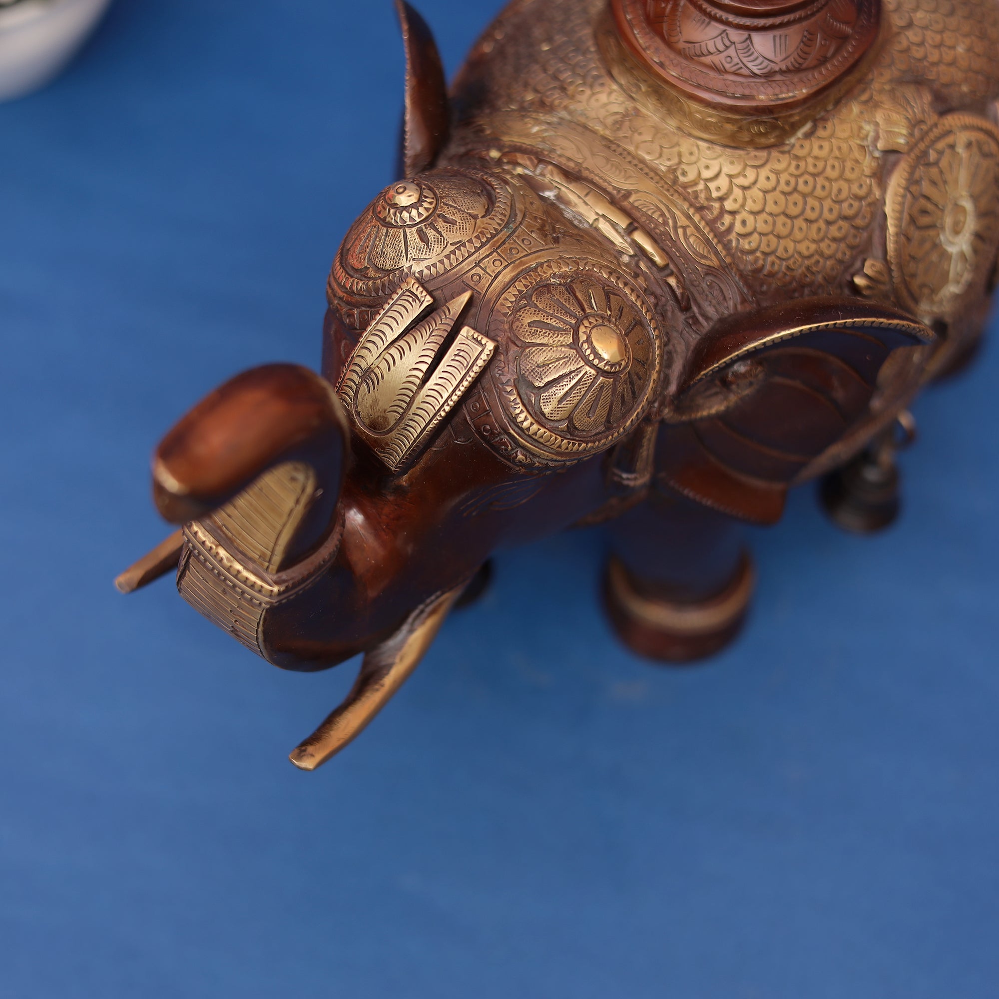 Pure Brass Lord Venkateshwara Swamy on Elephant 17" INCH