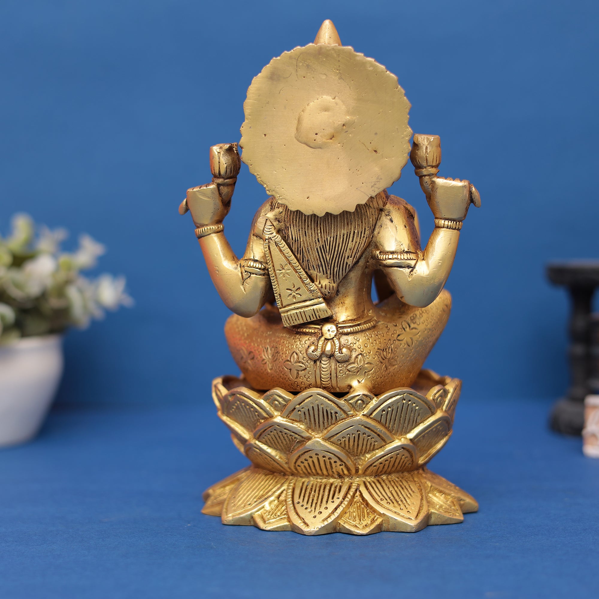 Brass Goddess Lakshmi Idol 9" INCH