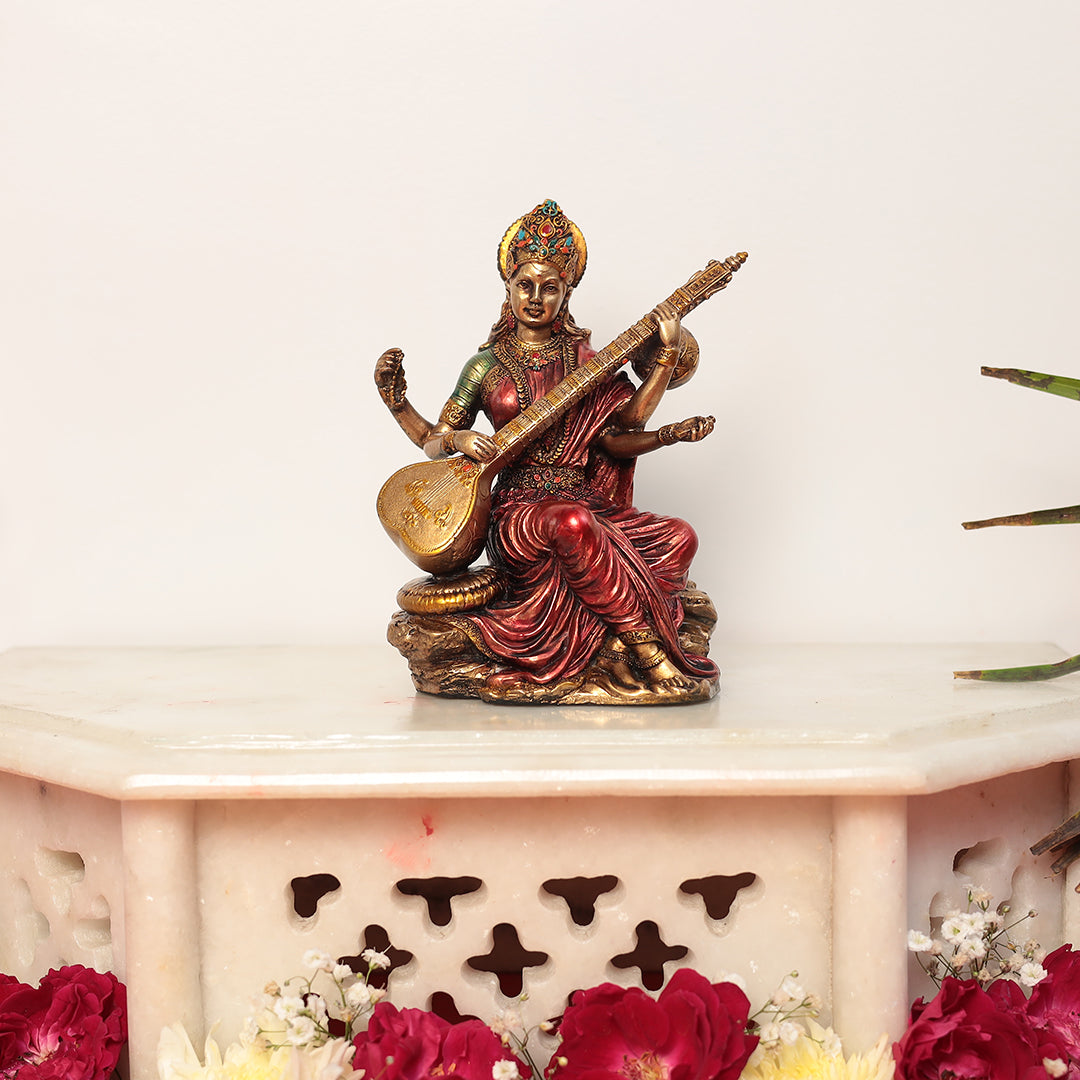 Maa Saraswati Idol In 6 Inches