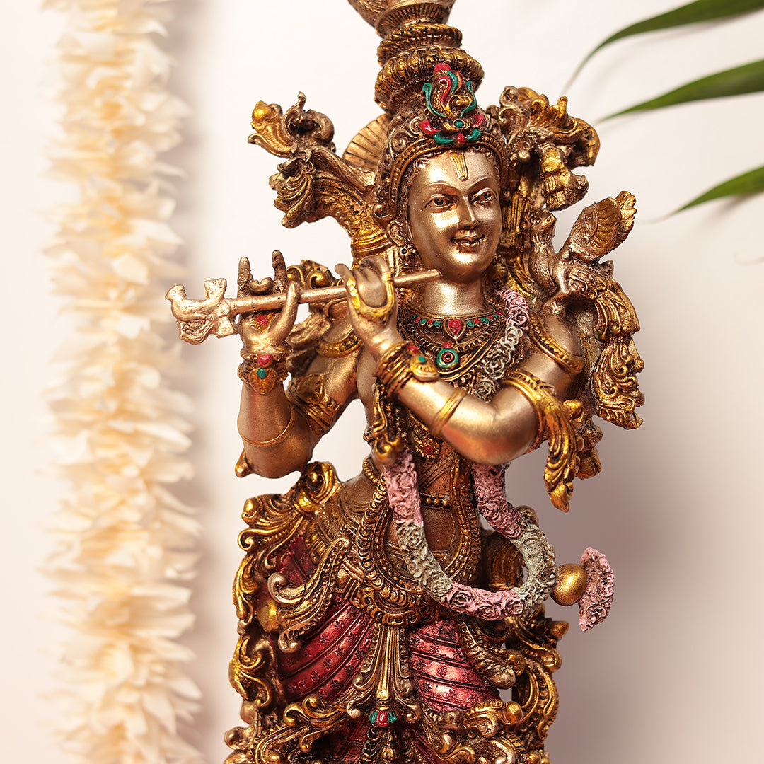 15 Inches Lord Flute krishna a prominent diety in Hinduisim