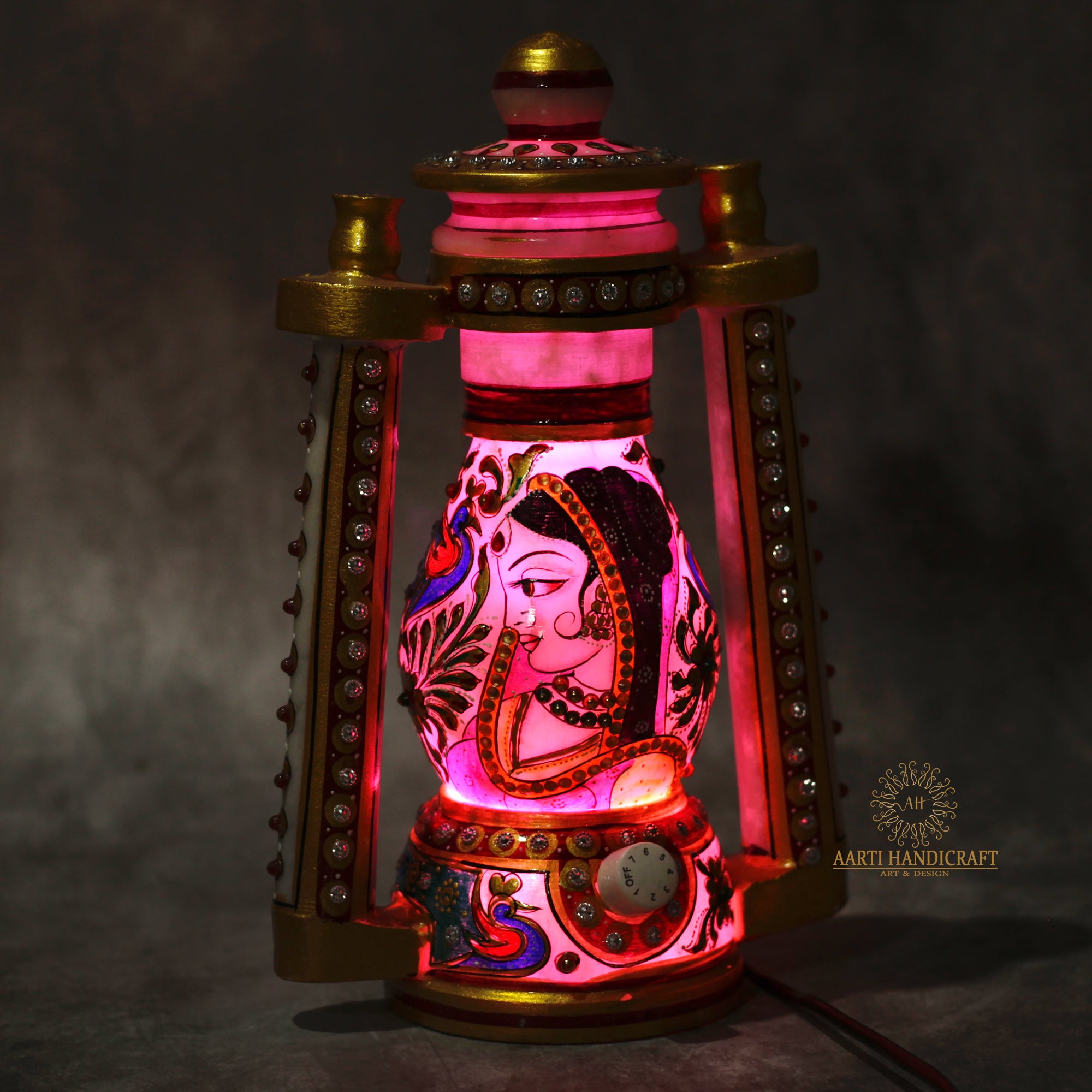 MARBLE LALTEN CUM LAMP