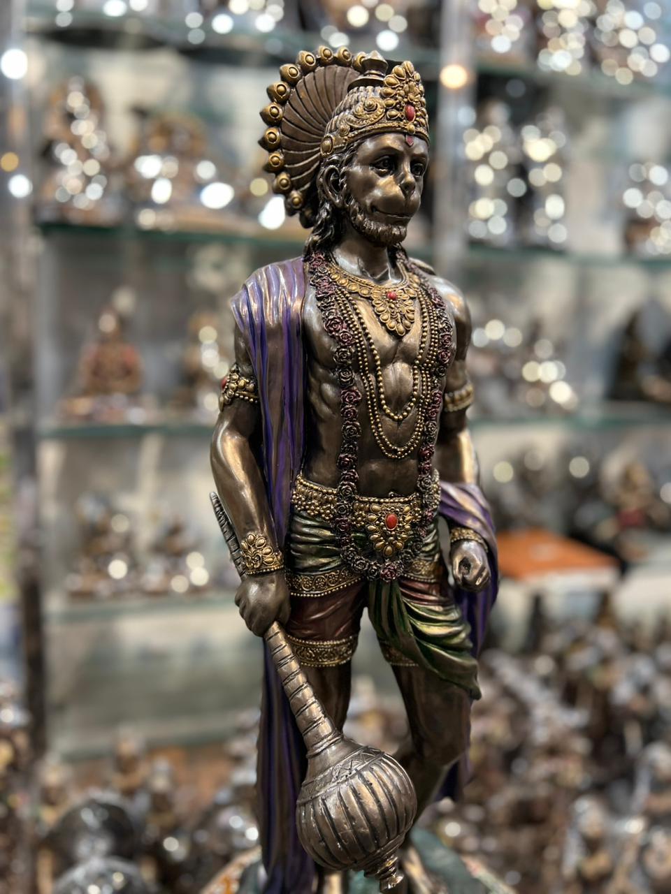 24" Standing Hanuman In Marble Dust
