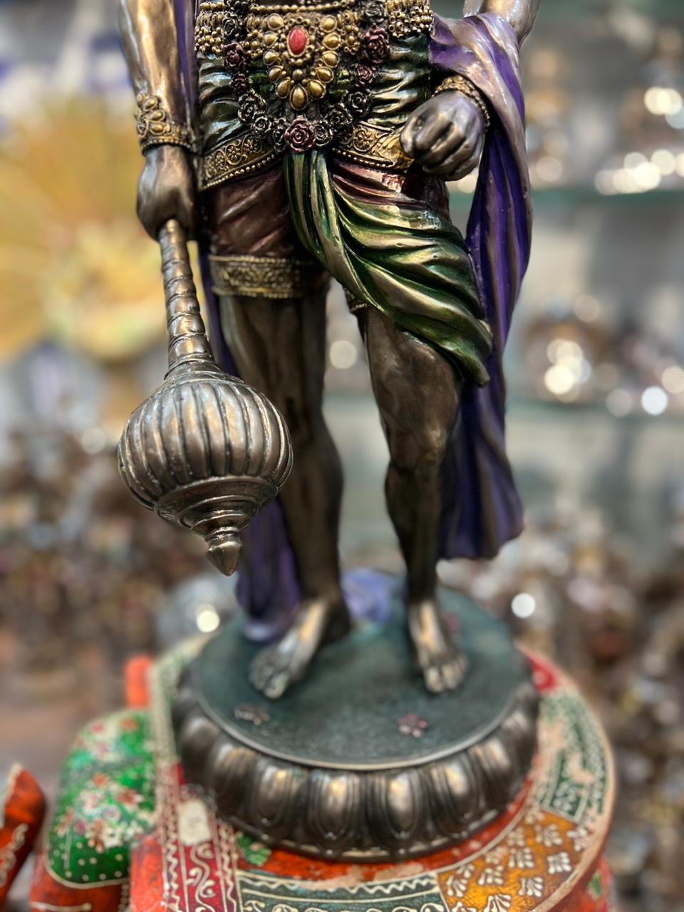 24" Standing Hanuman In Marble Dust