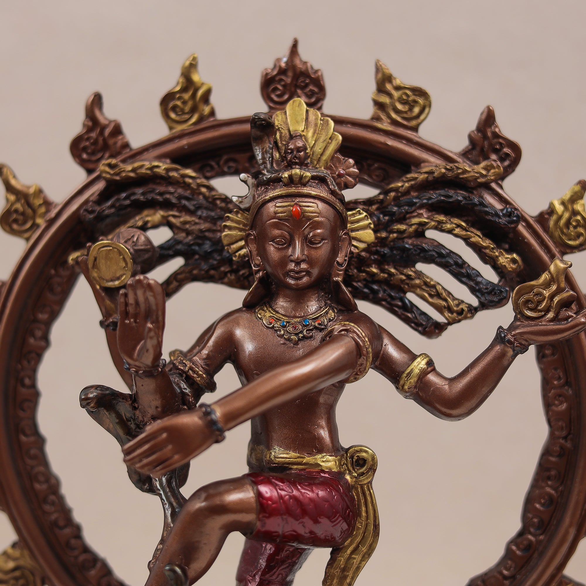 Large Size Nataraja Dancing Shiva Statue In Bronze Copper Finish | 12 inch