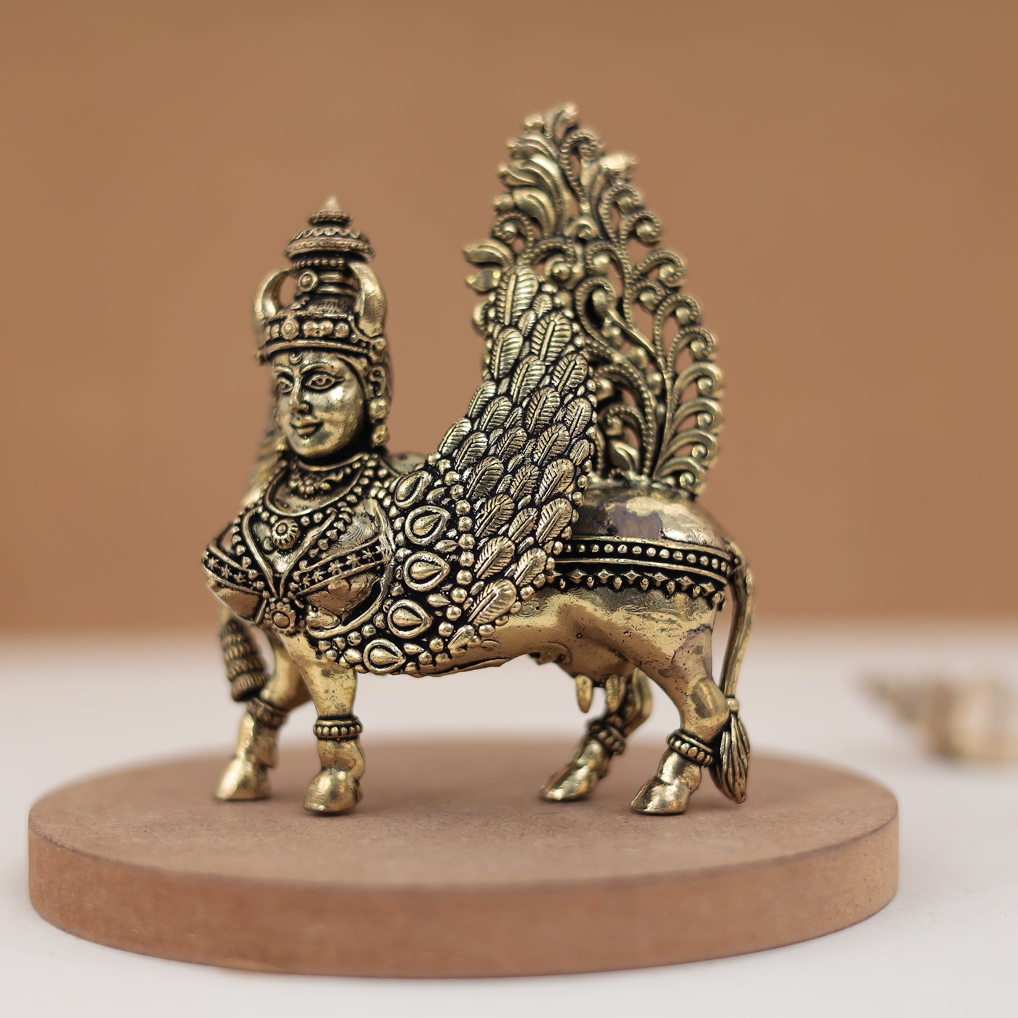 Brass Kamdhenu – Divine Wish-Fulfilling Cow For Festive/Gift