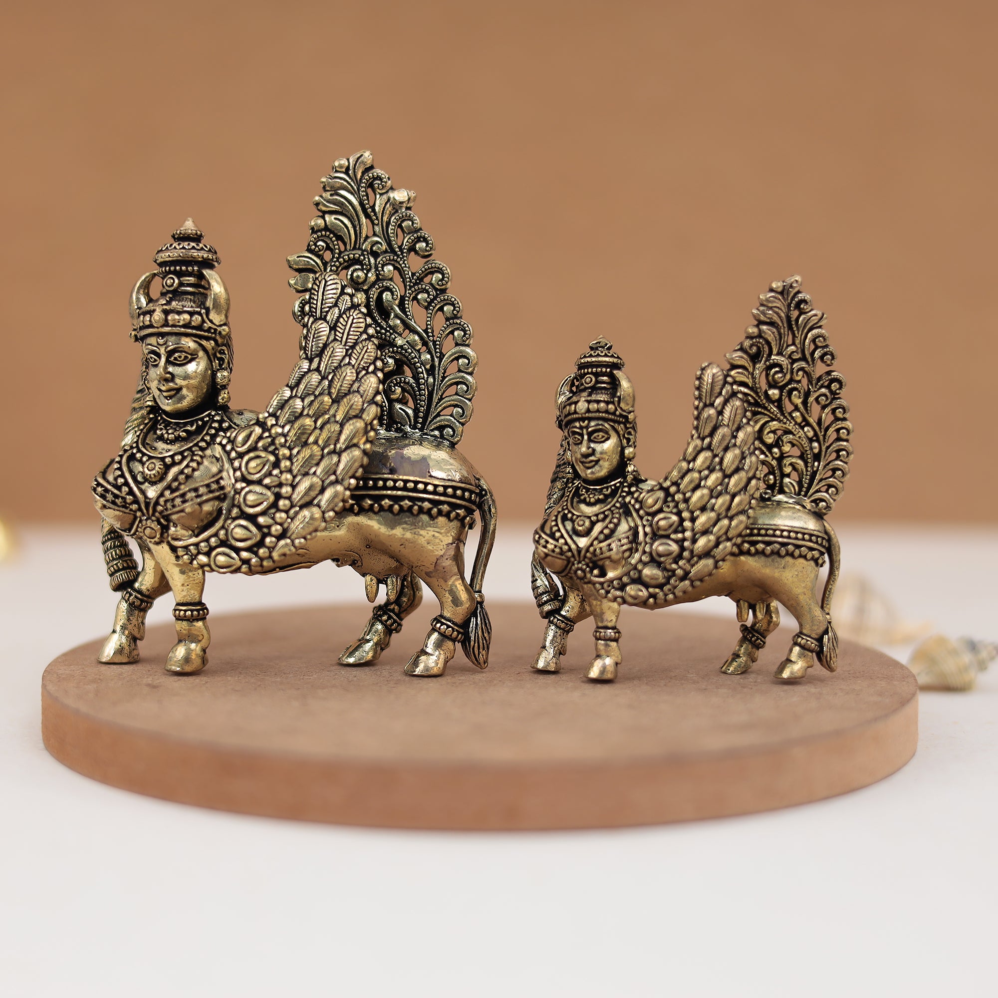 Brass Kamdhenu – Divine Wish-Fulfilling Cow For Festive/Gift