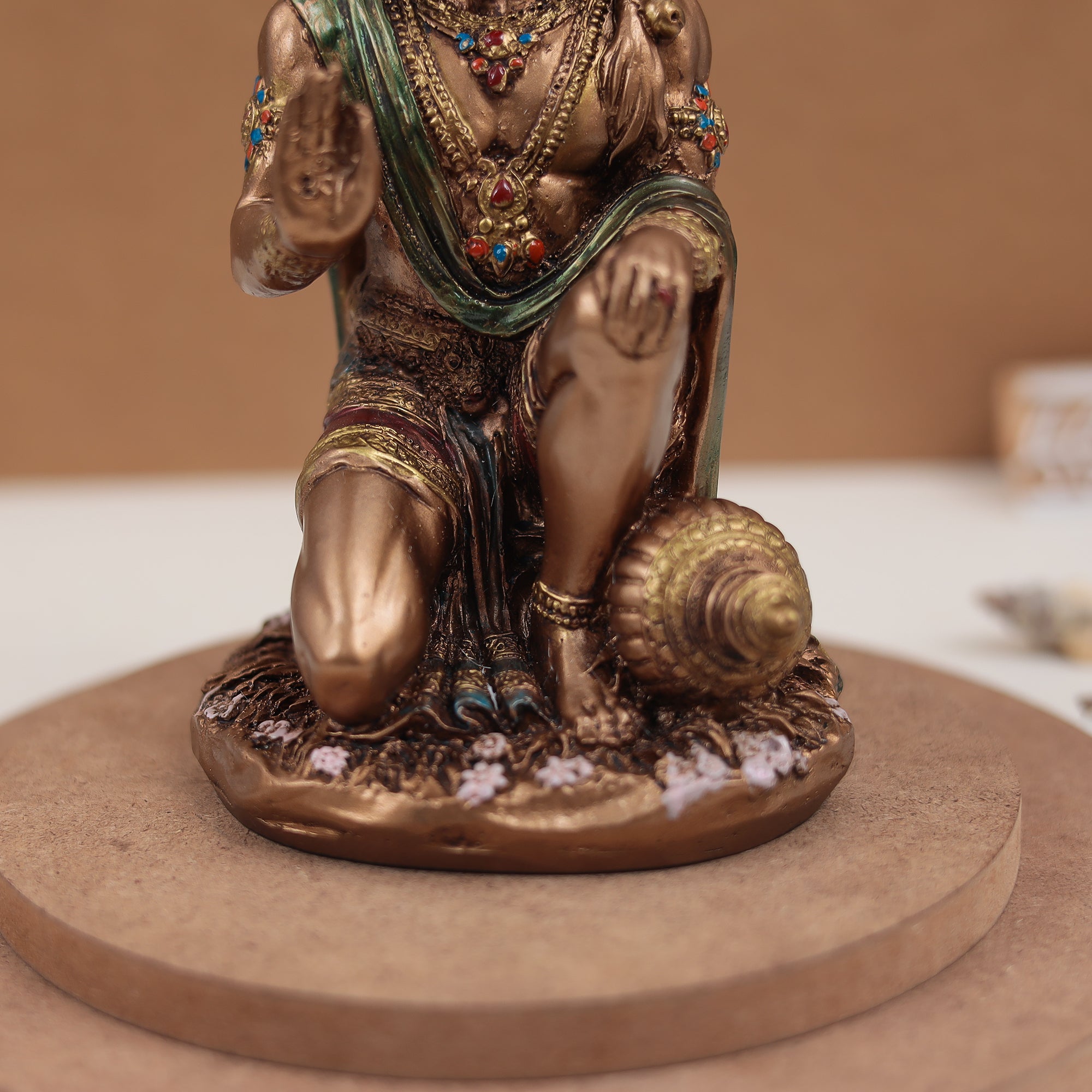 Blessing Hanuman In Copper Finish | Sitting Posture | 7.5 Inch