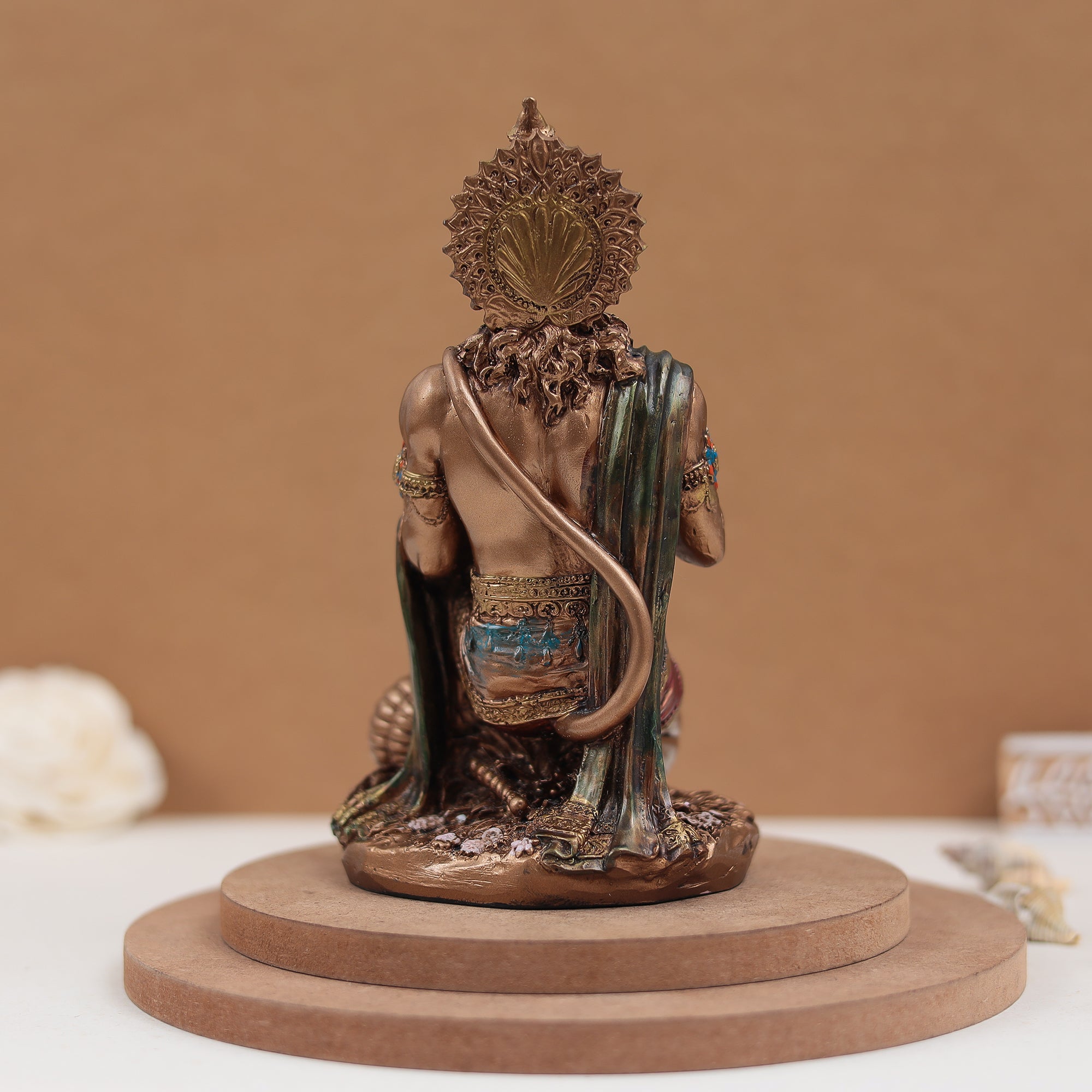 Blessing Hanuman In Copper Finish | Sitting Posture | 7.5 Inch