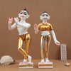 Exquisite Golden Iskon Radha Krishna For Temple/Gift In 12 Inch