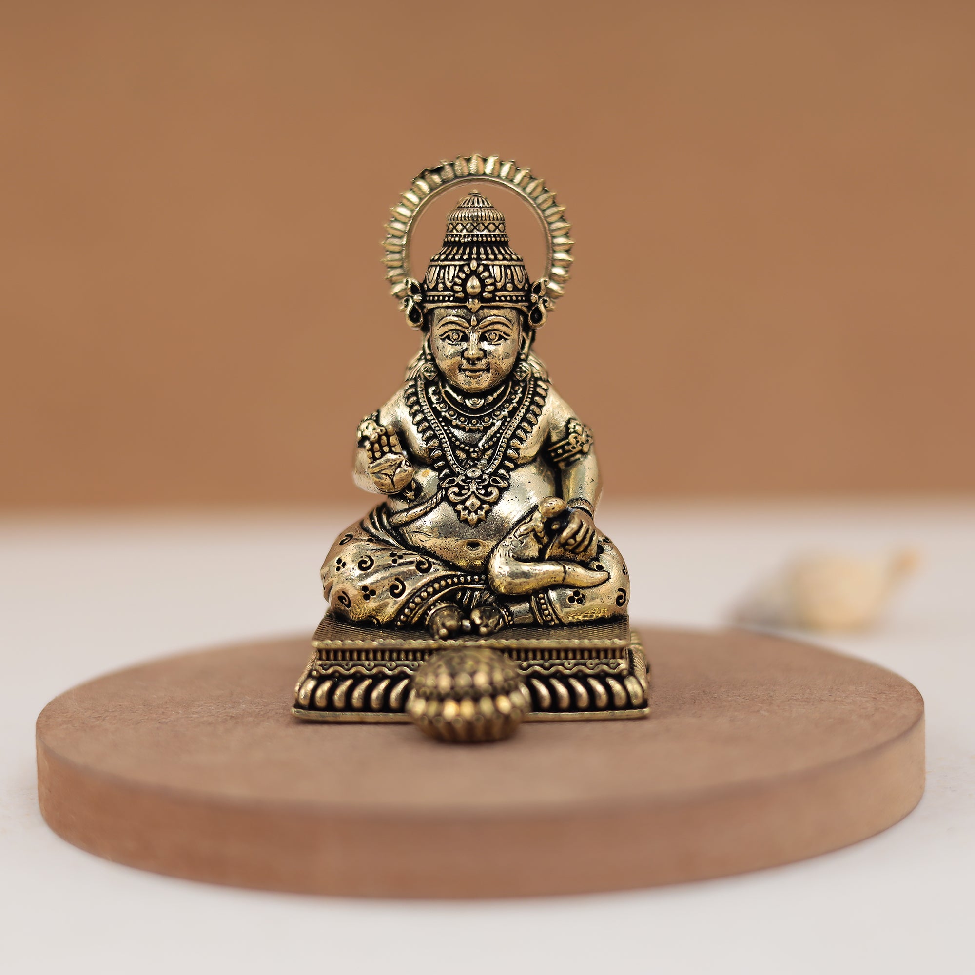 Superfine Antique Kuber - Symbol of Wealth (In Brass)/Diwali Gift