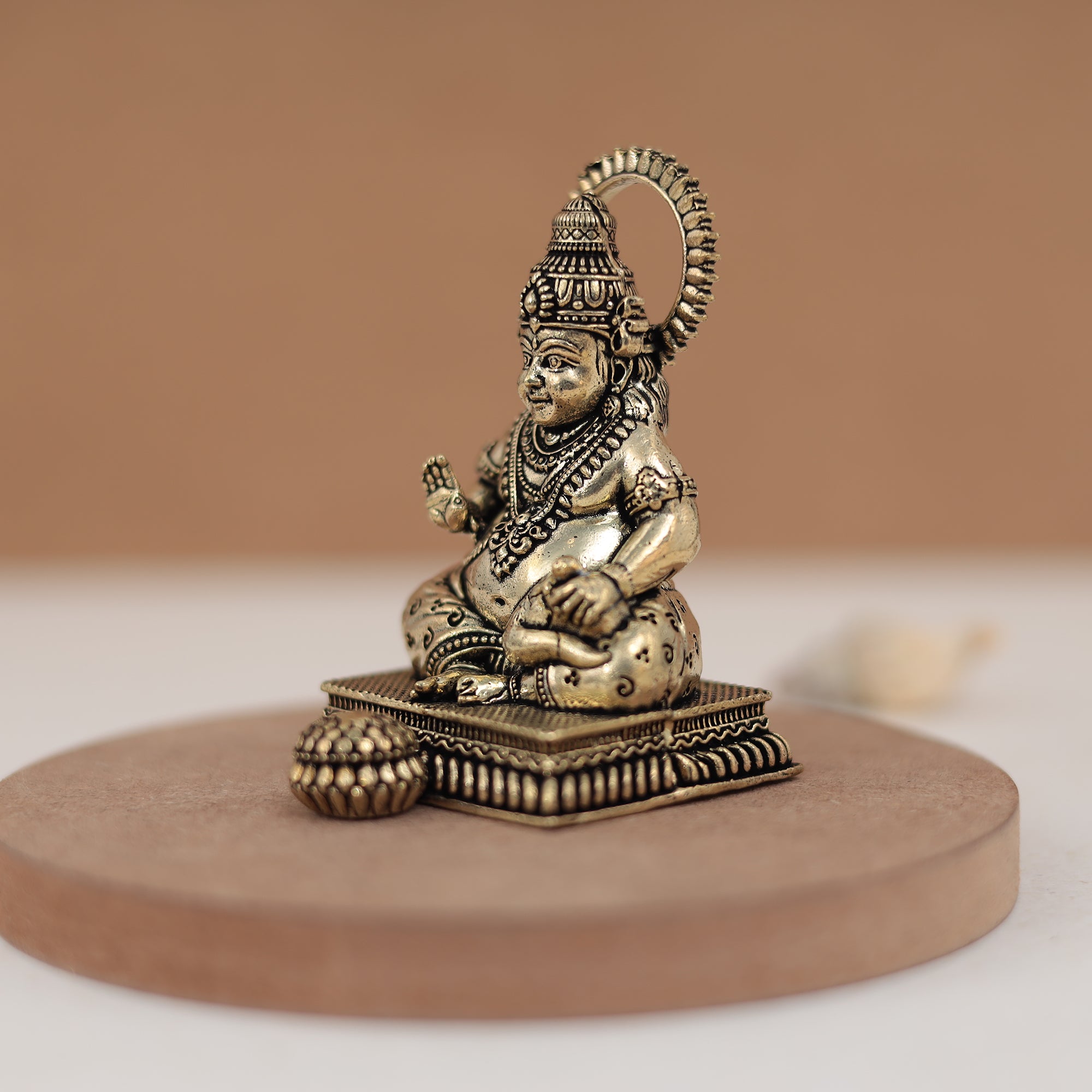 Superfine Antique Kuber - Symbol of Wealth (In Brass)/Diwali Gift