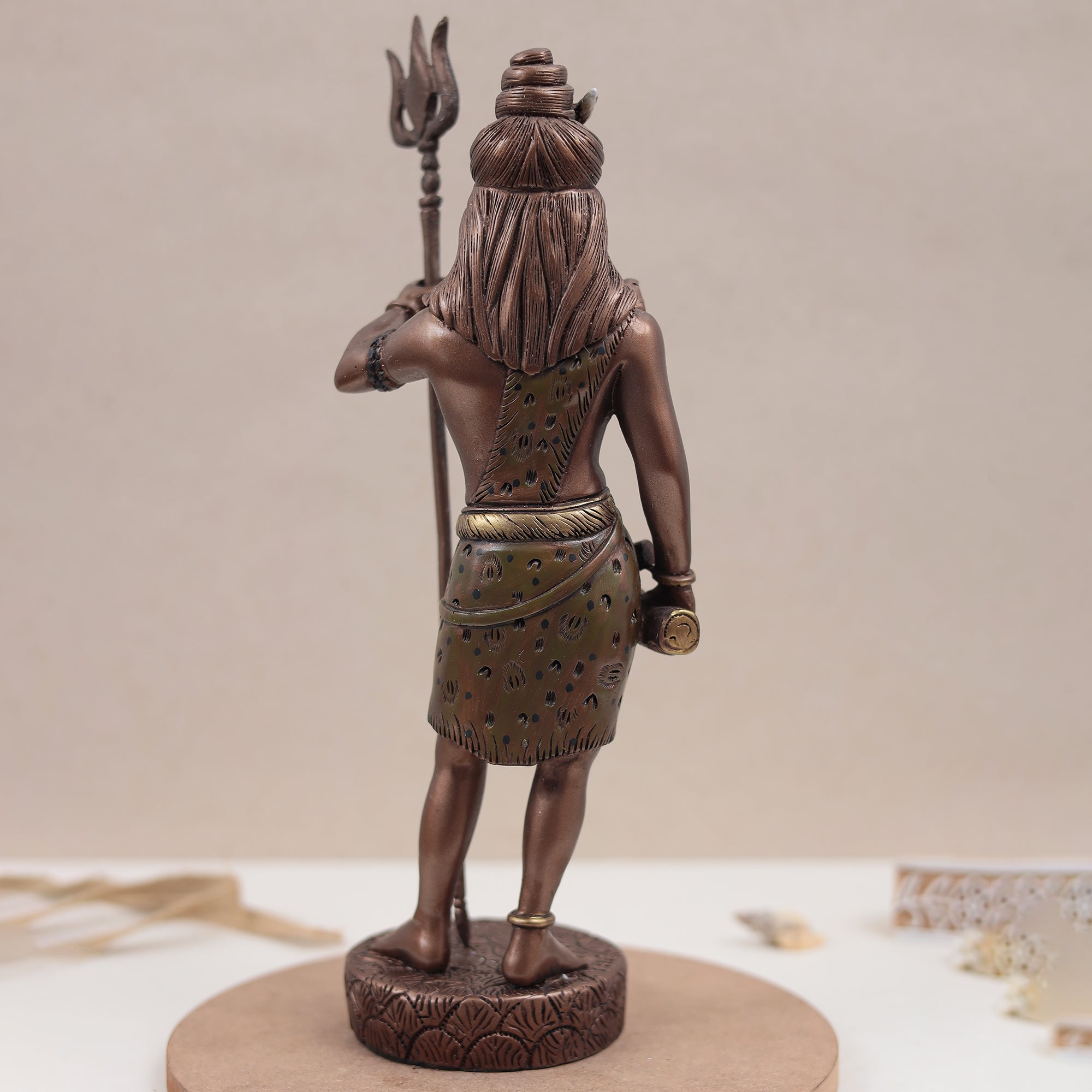 Standing Lord Shiva Idol | Copper Finish | 12 Inch (1 Feet)