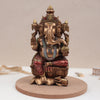Copper Finish Lotus Ganesh Murti (9 Inch)