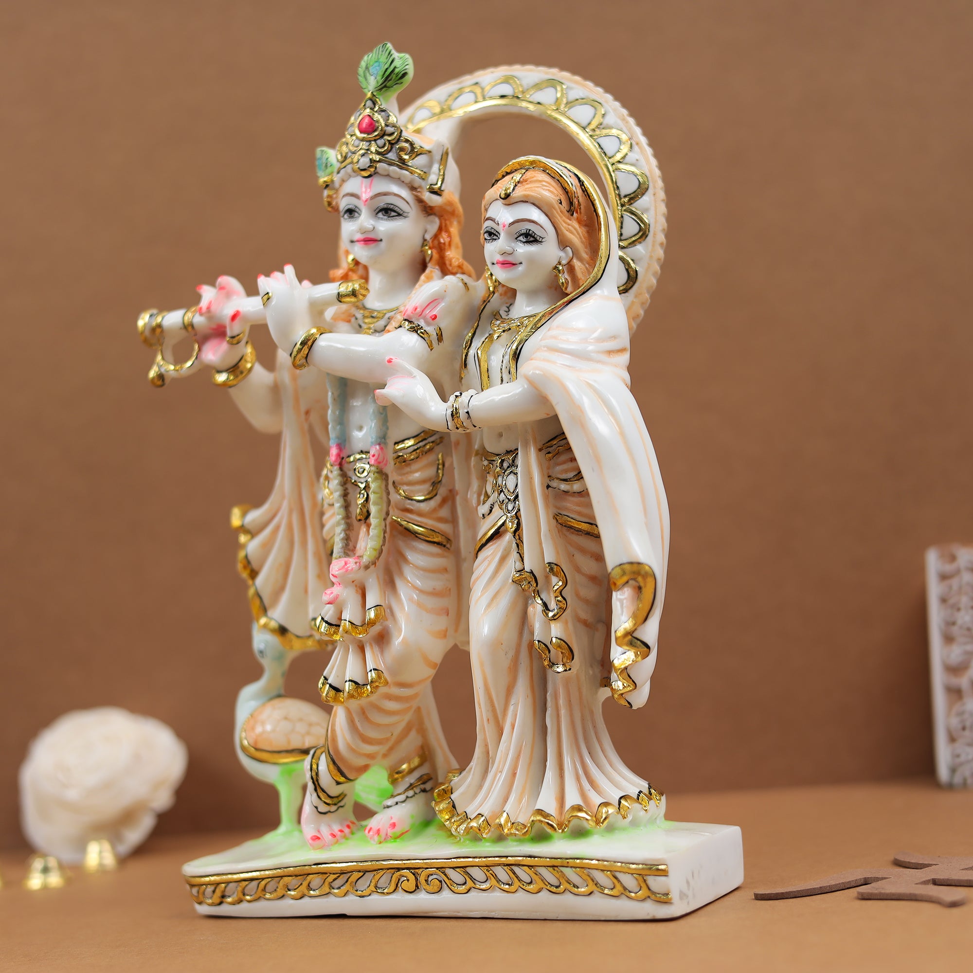 Beautiful Fine Finish 17" Dancing Radha Krishna pair/Jugal Joda