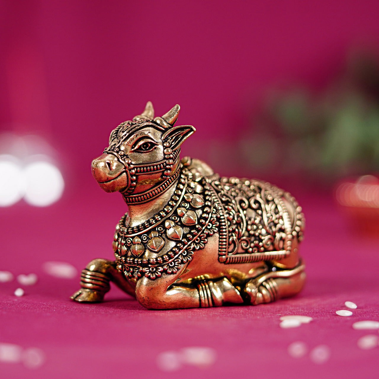 Superfine Brass Nandi In antique finish