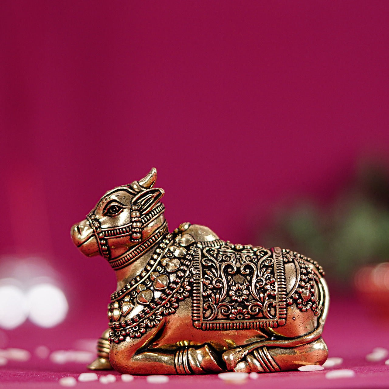 Superfine Brass Nandi In antique finish