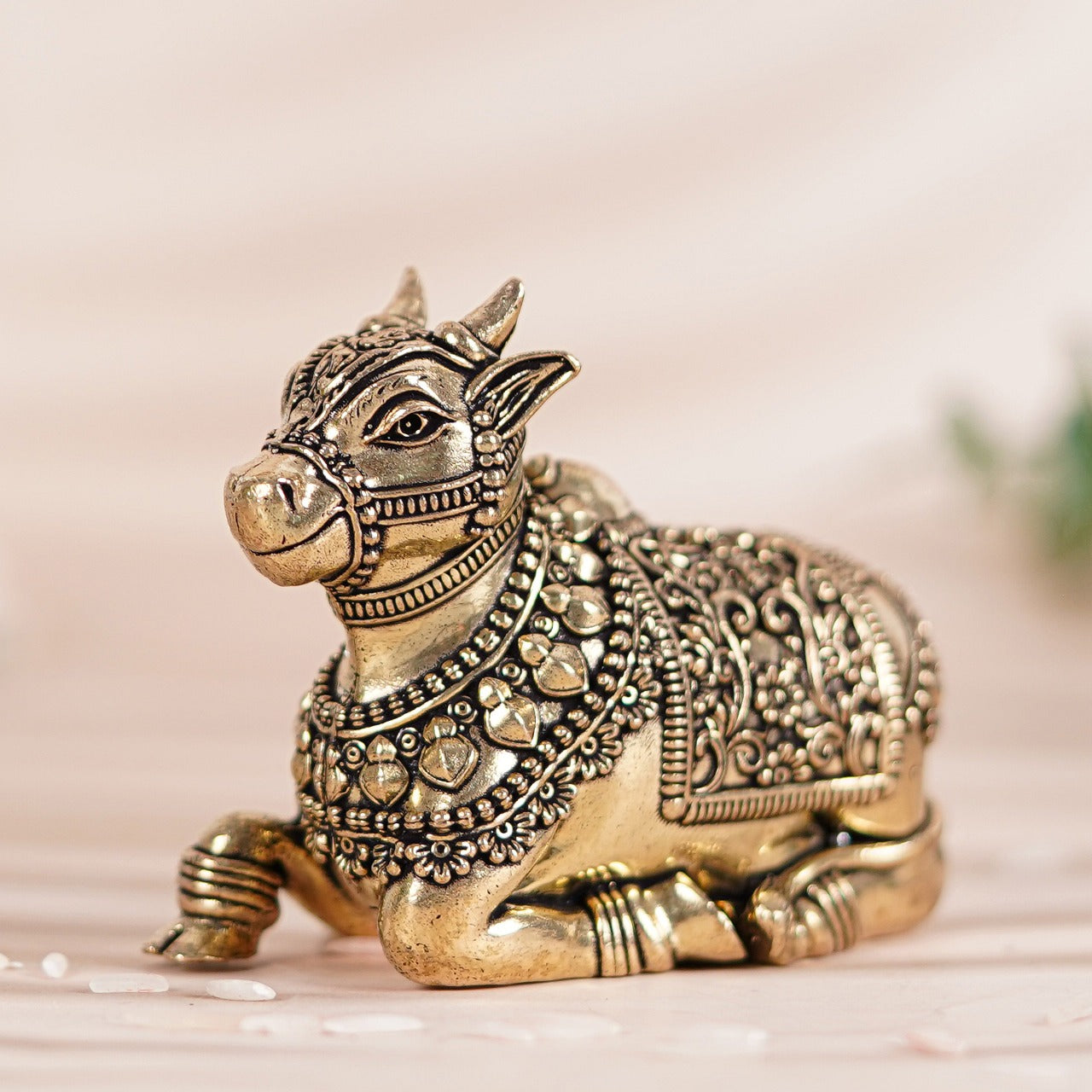 Superfine Brass Nandi In antique finish